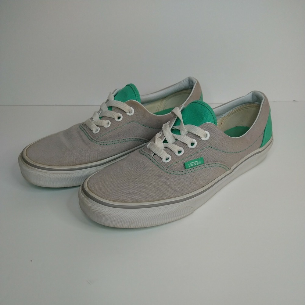 VANS ERA HEEL POP SKATE SHOE SLEET‎ GREY/MINT LEAF YOUTH  M5.5, W7